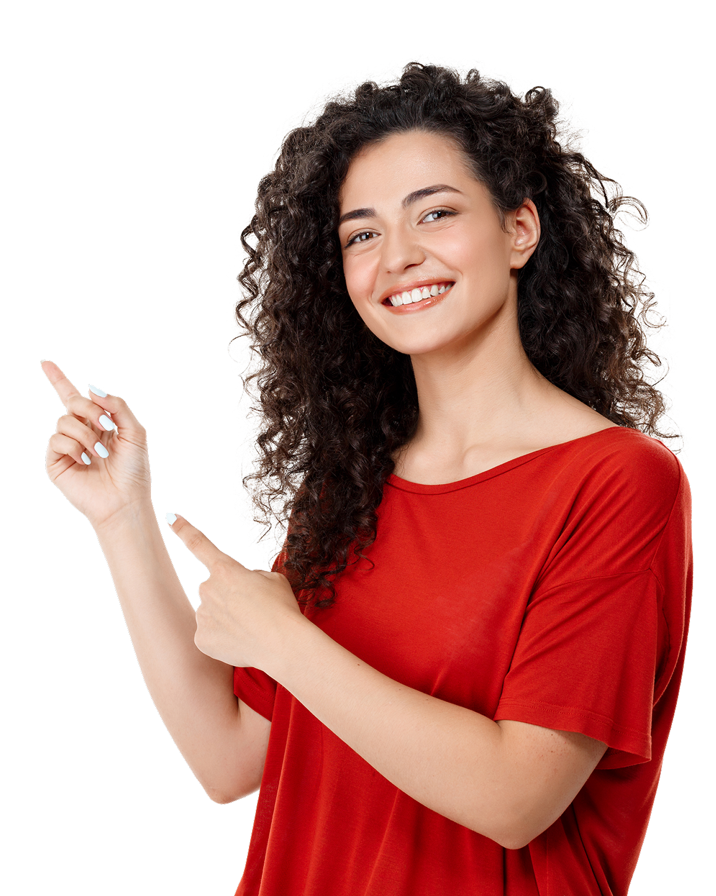 Girl pointing
